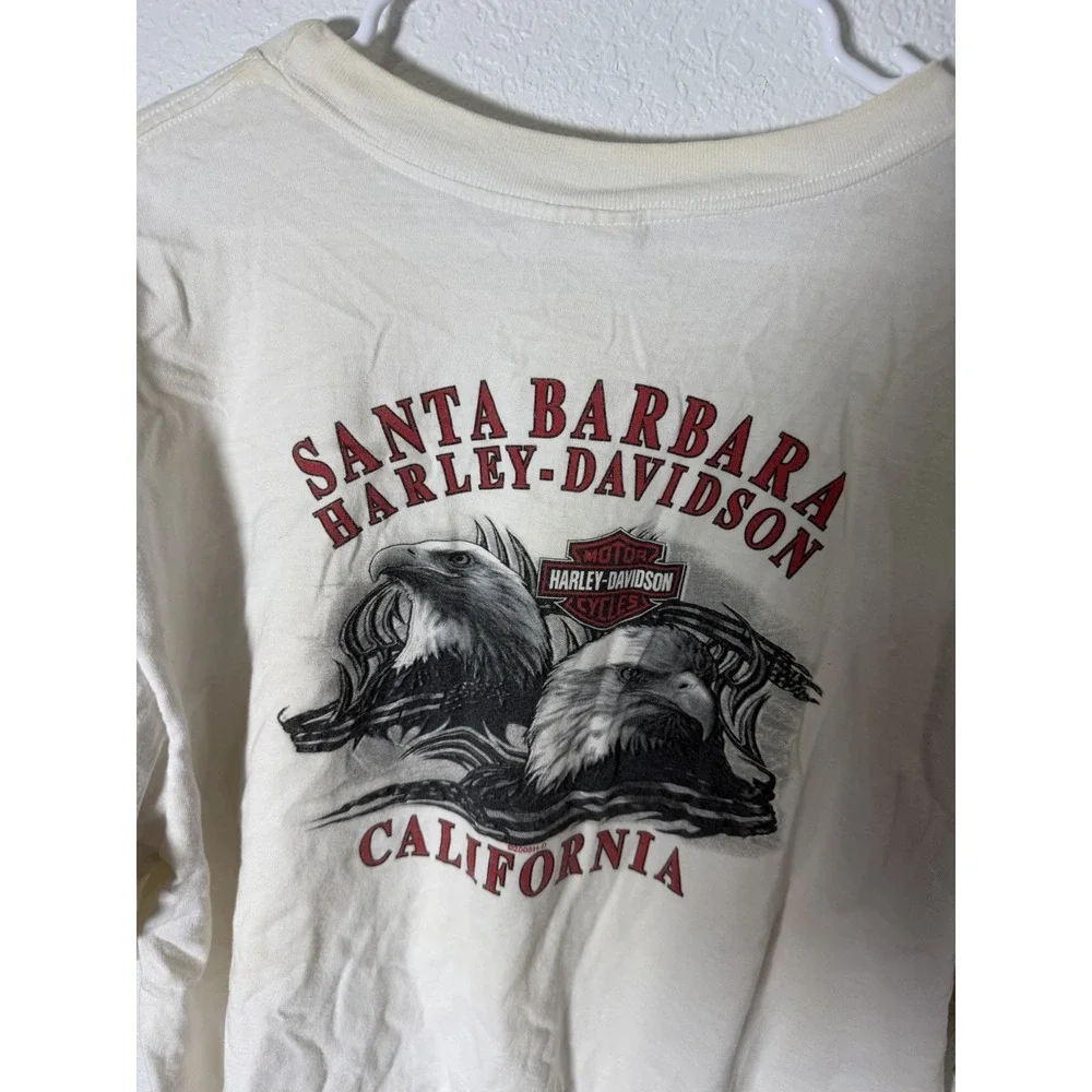 Harley Davidson Vtg Santa Barbara California Men's Short Sleeve T-Shirt Size 2XL